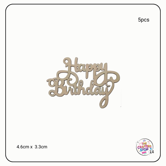 Happy Birthday Word Cutouts Blanks (4pcs)