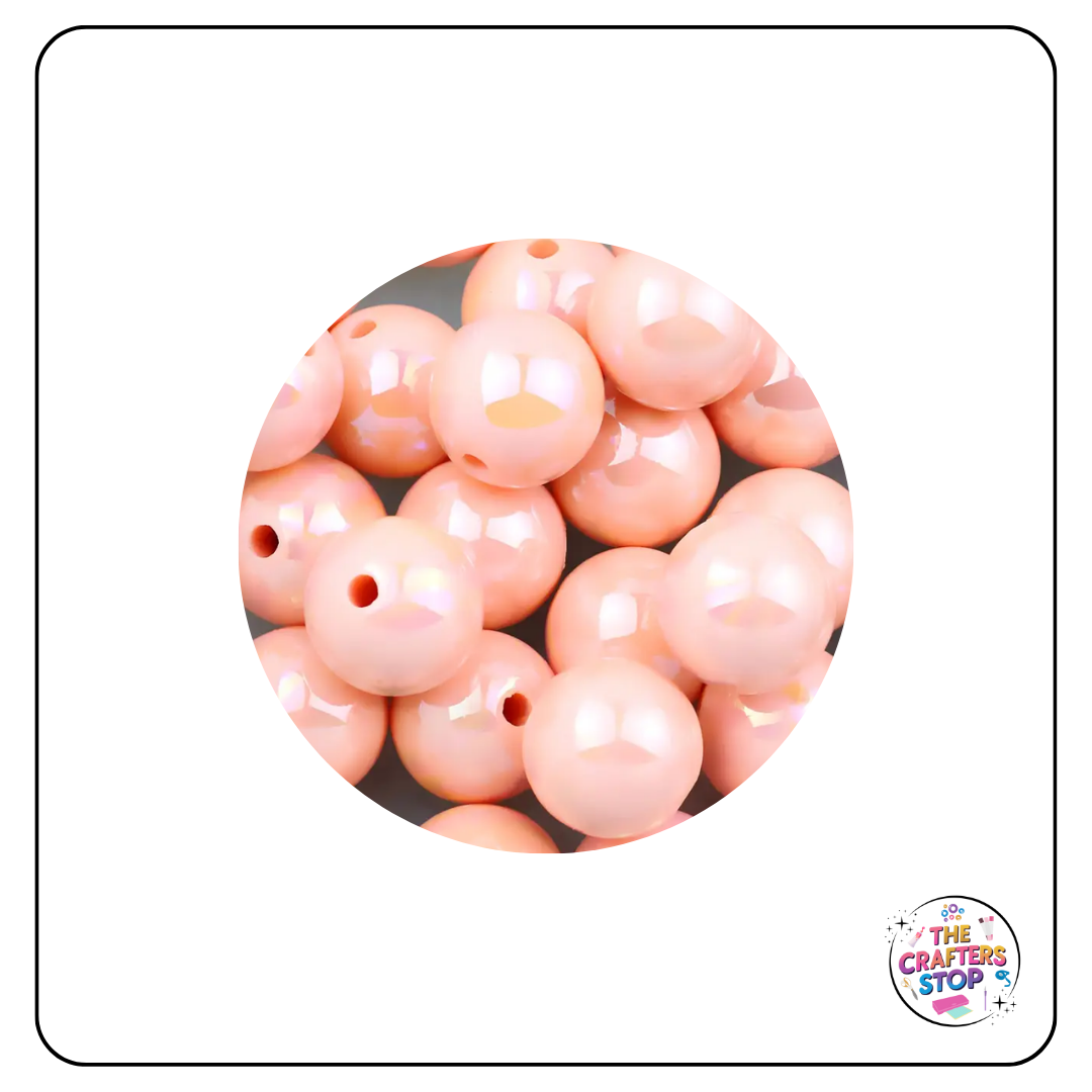 Large Acrylic Iridescent Beads - 14.5mm