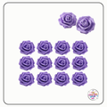 Large Purple Faux Rose Flowers