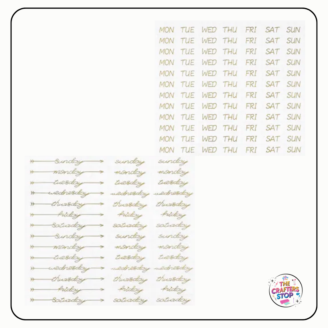 Gold Planner Stickers