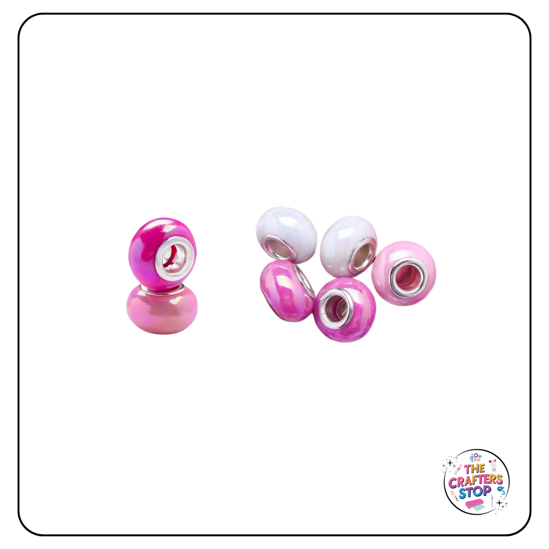 Large Hole Acrylic Decorative Beads - Pink Theme