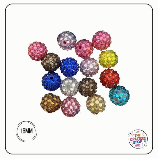 16mm Sparkly Decorative Beads - Perfect for DIY Pens
