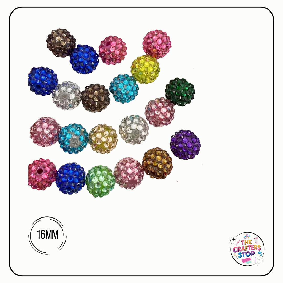 16mm Sparkly Decorative Beads - Perfect for DIY Pens
