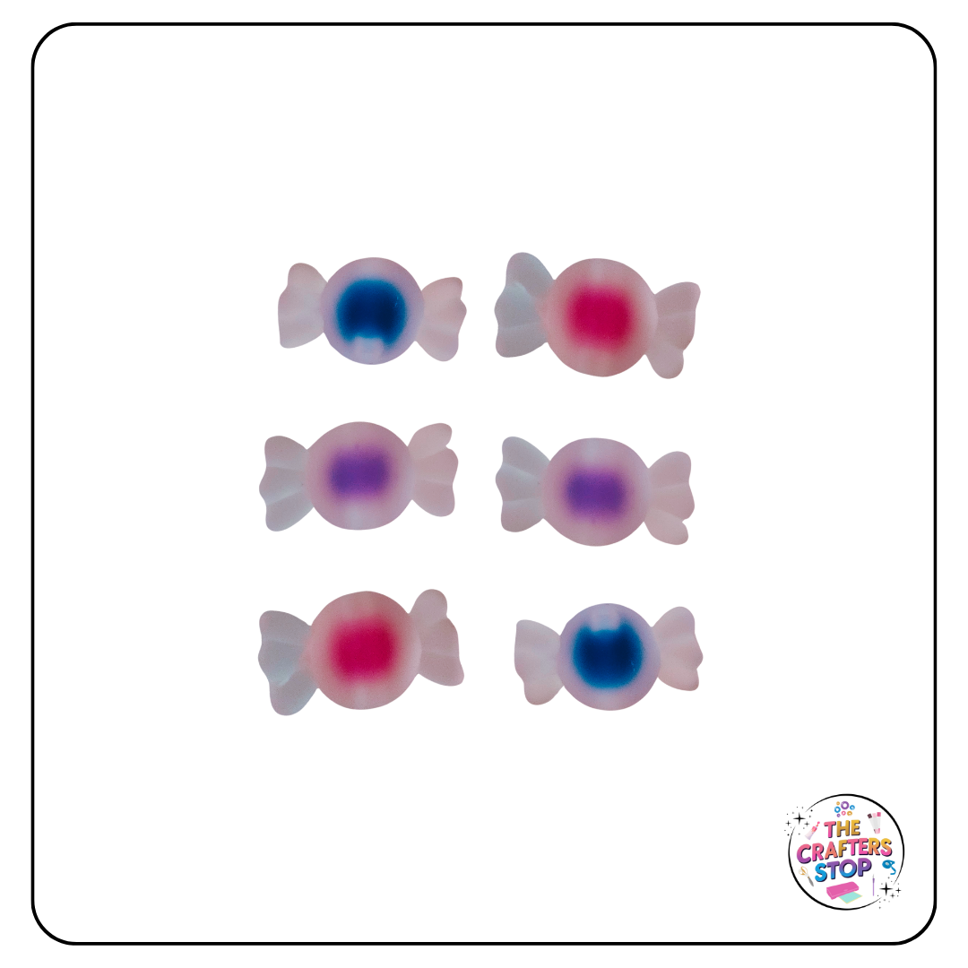 Matte Frosted Candy Shaped Beads - 27.5mm