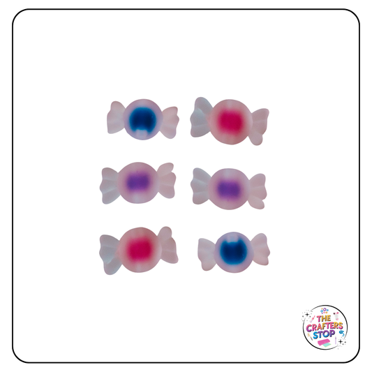 Matte Frosted Candy Shaped Beads - 27.5mm