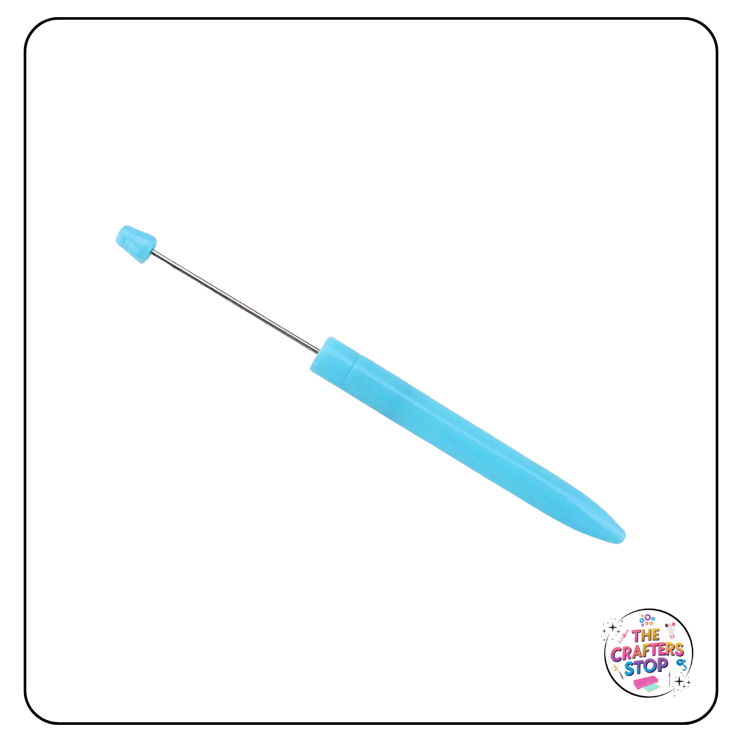 Long DIY Beadeable Pen with Silver Band