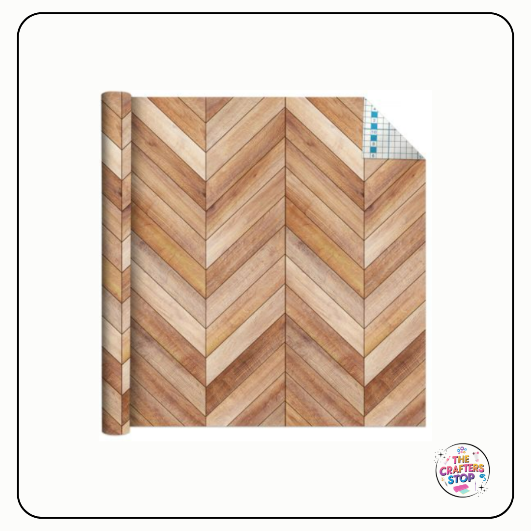 Self Adhesive Vinyl Pattern Roll - Wood Parquet