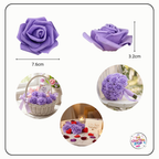 Large Purple Faux Rose Flowers