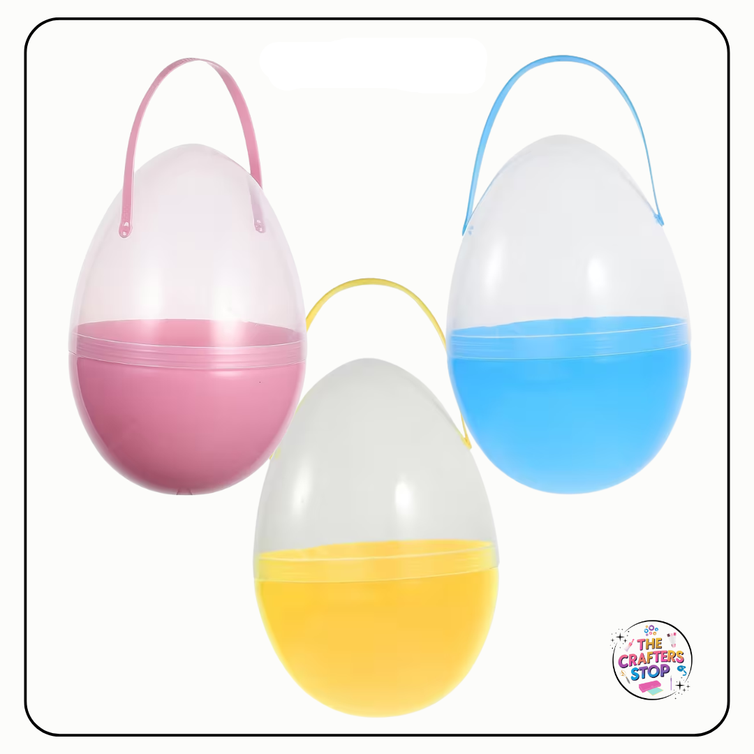 Jumbo Fillable Plastic Easter Eggs with Handle