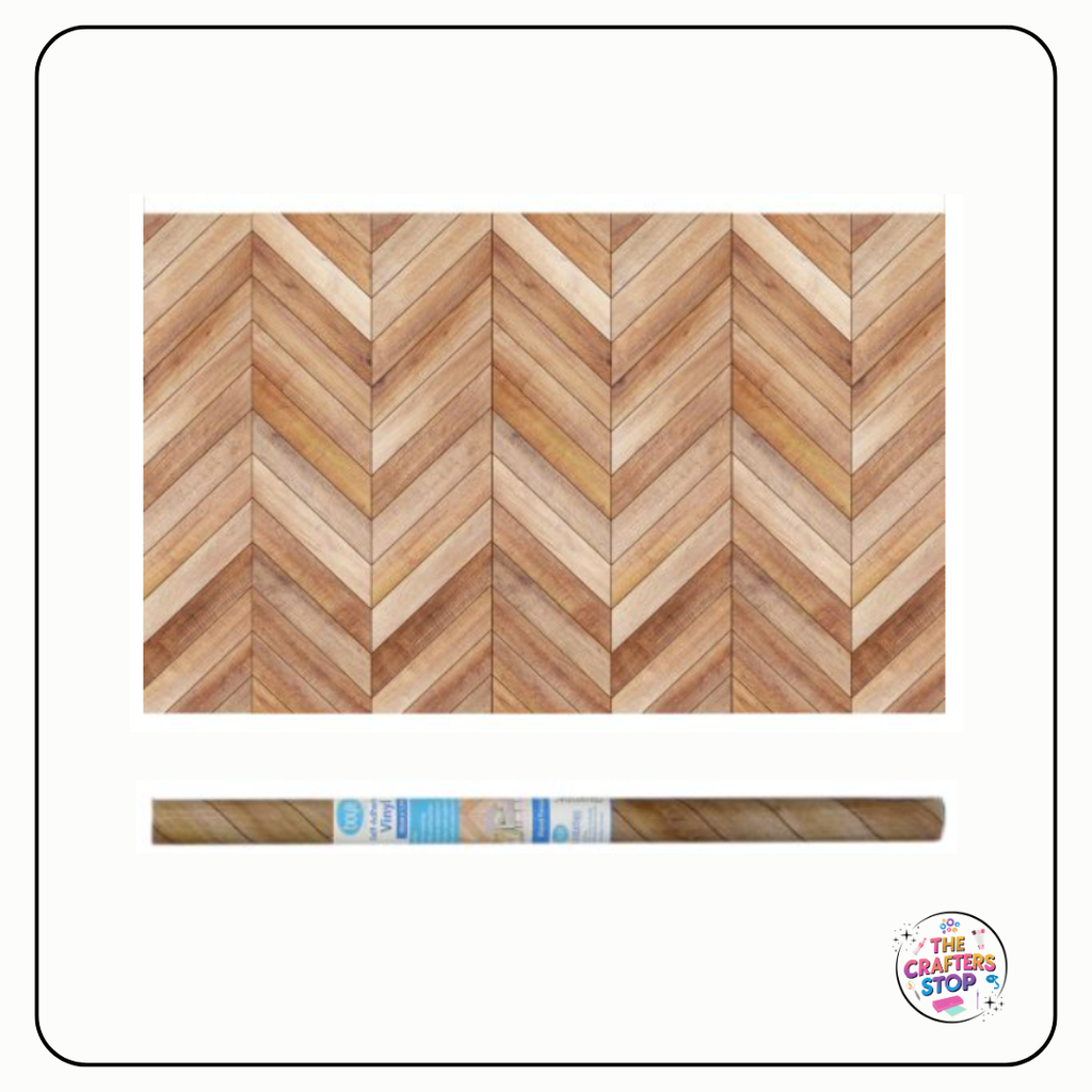 Self Adhesive Vinyl Pattern Roll - Wood Parquet