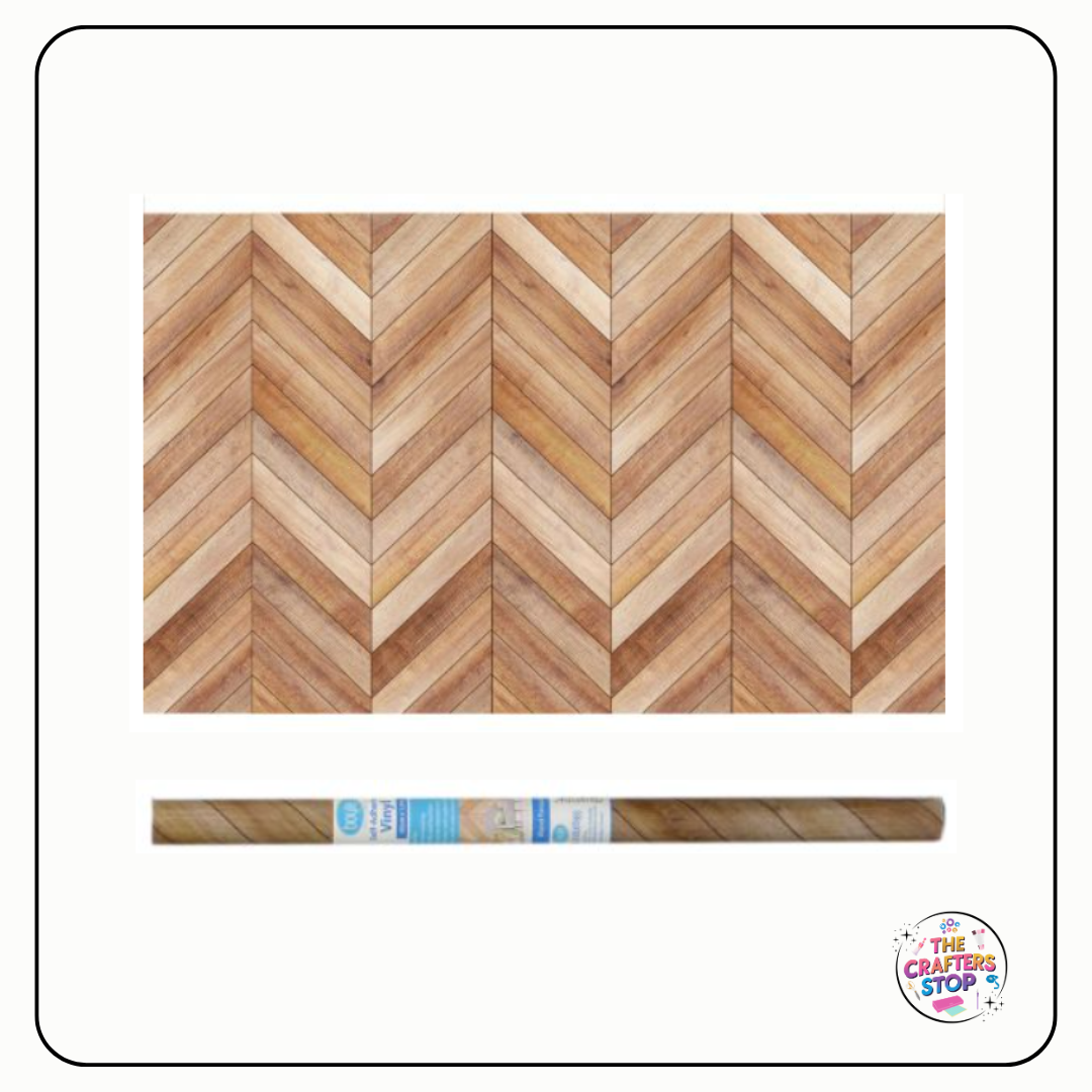 Self Adhesive Vinyl Pattern Roll - Wood Parquet