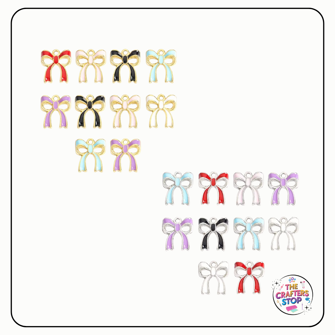 Metal/Enamel Bow Charms