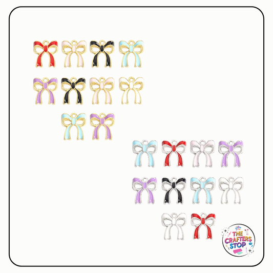 Metal/Enamel Bow Charms