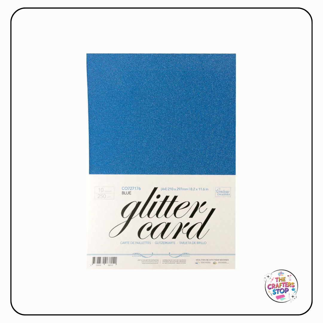 250gsm A4 Glitter Card - Assorted Colours
