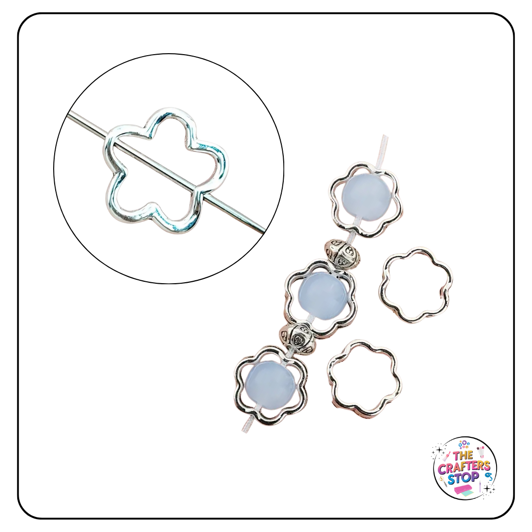 Metal Flower Shaped Bead Frames