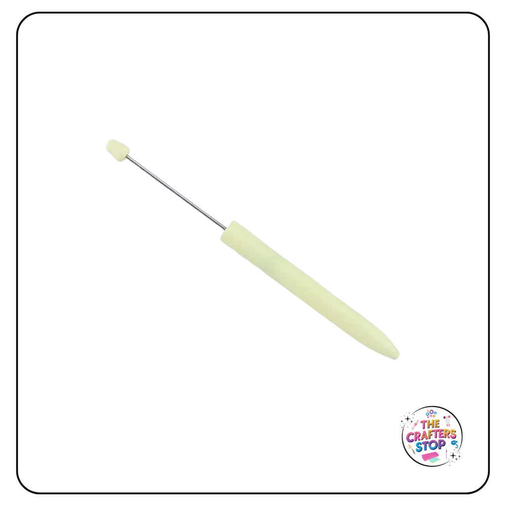 Long DIY Beadeable Pen with Silver Band