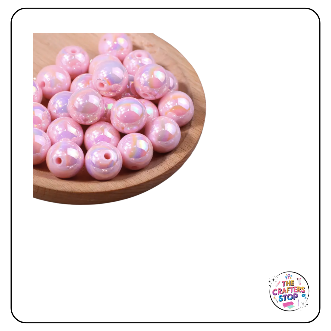 Large Acrylic Iridescent Beads - 14.5mm