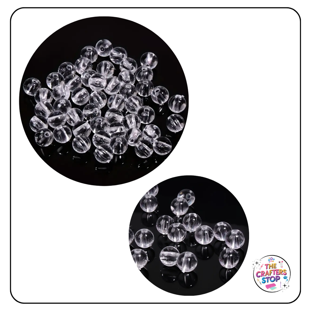 Transparent Coloured Jelly Beads