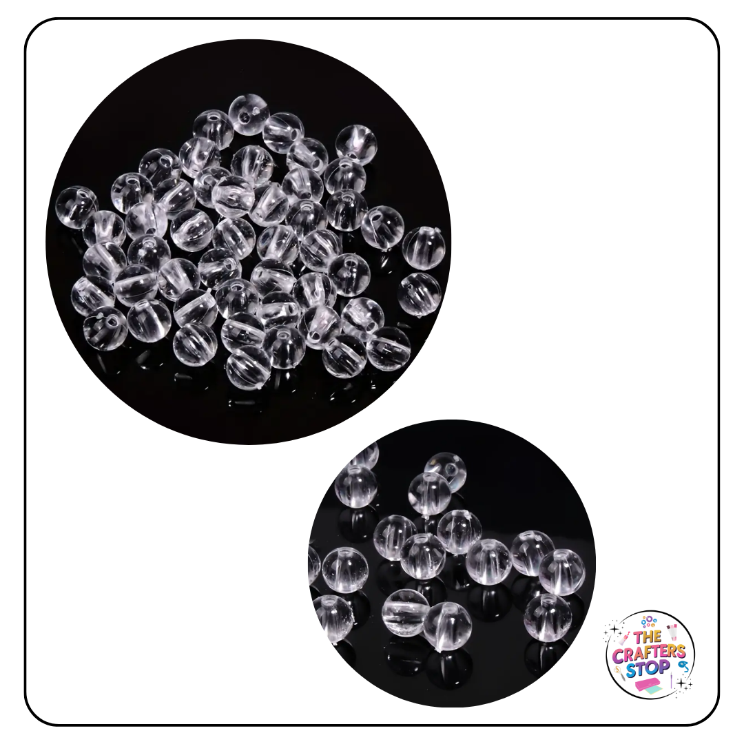 Transparent Coloured Jelly Beads