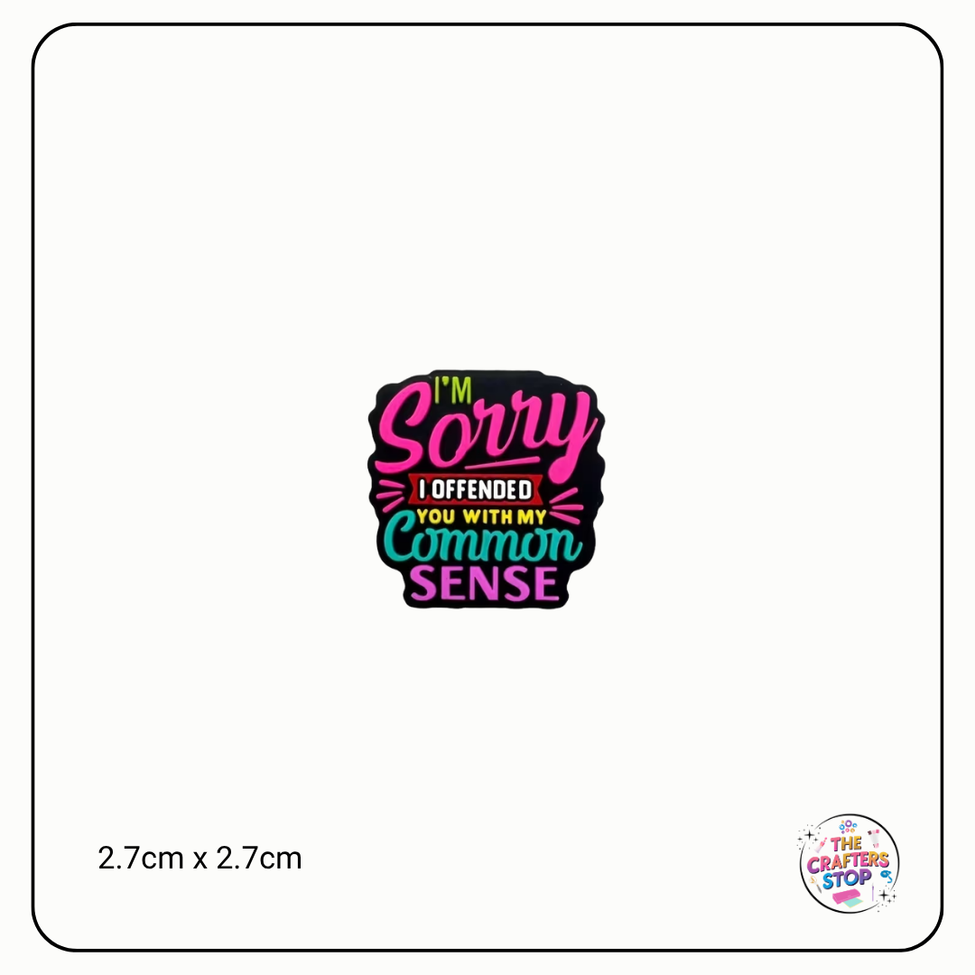 "I'm Sorry I Offended You With My Common Sense" Focal Beads