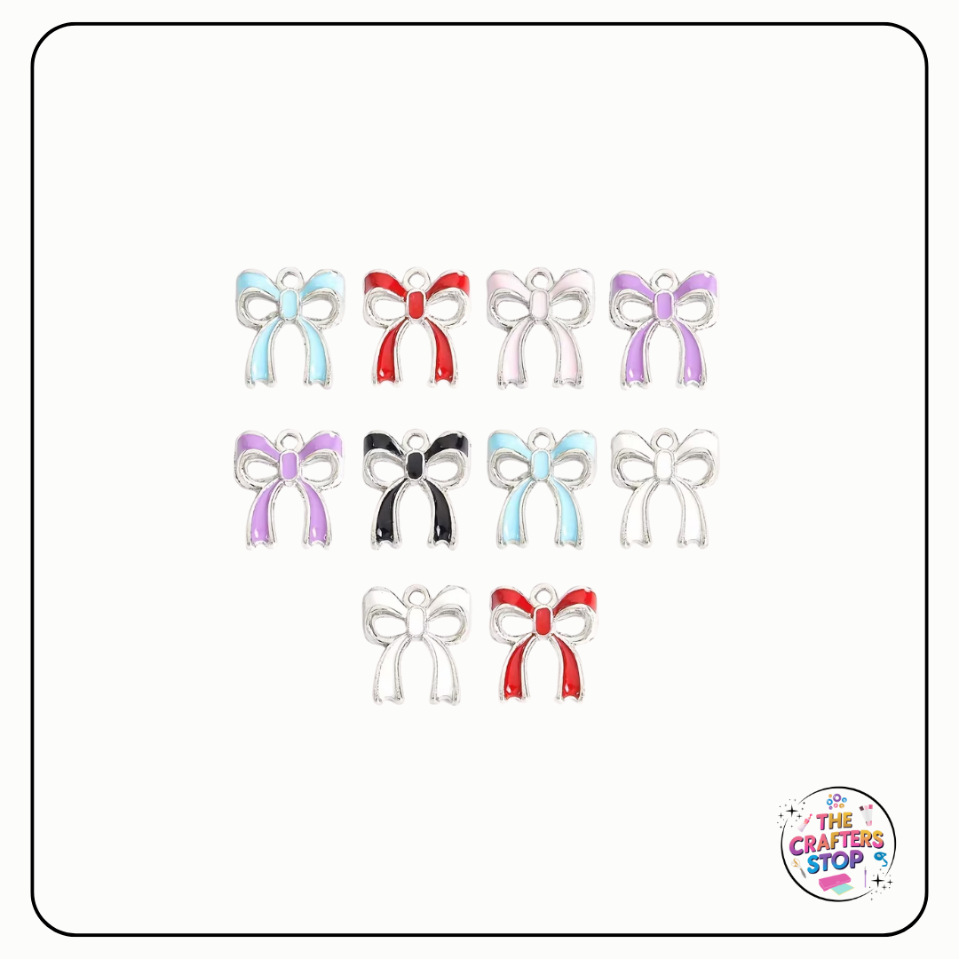 Metal/Enamel Bow Charms