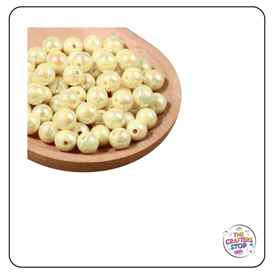 Large Acrylic Iridescent Beads - 14.5mm