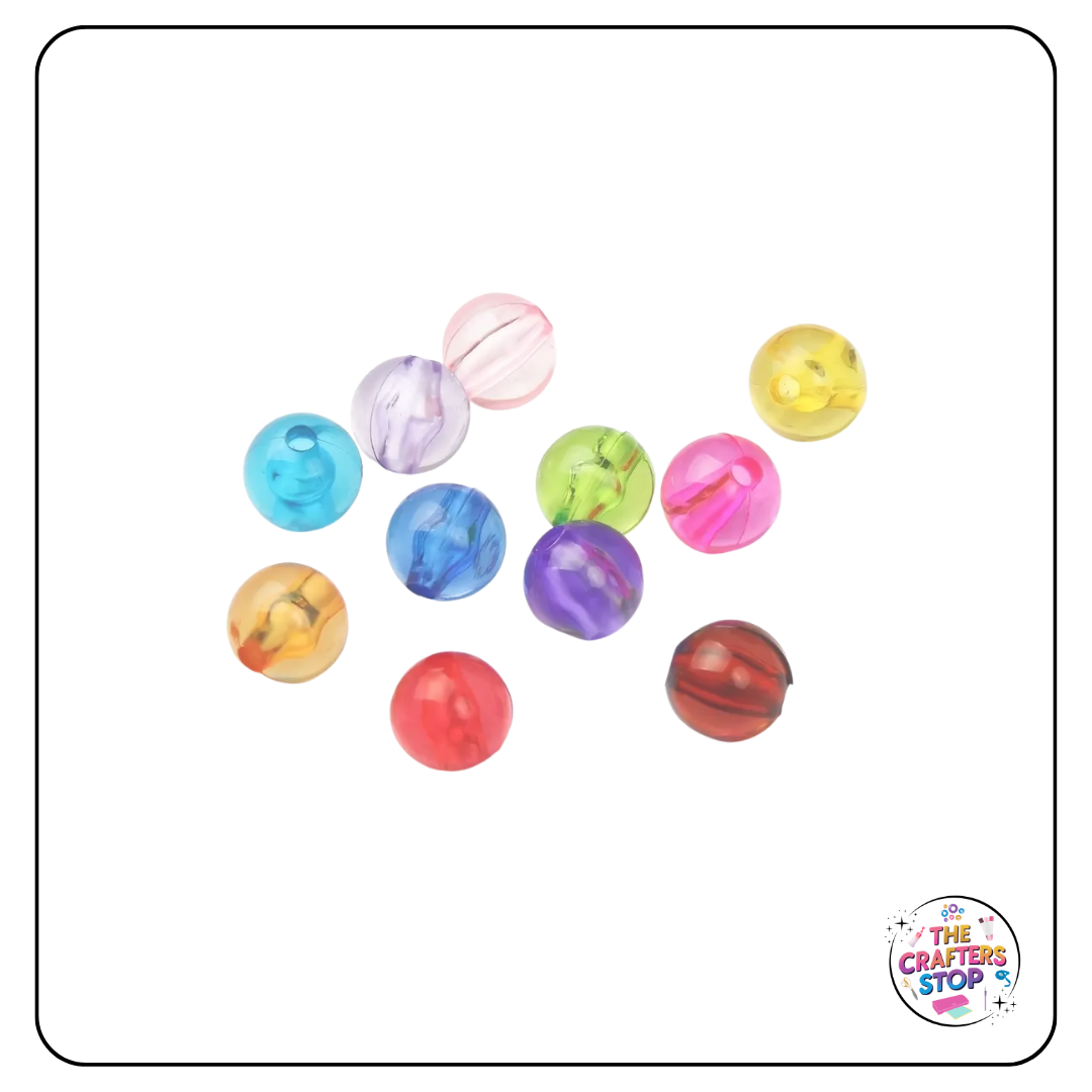 Transparent Coloured Jelly Beads
