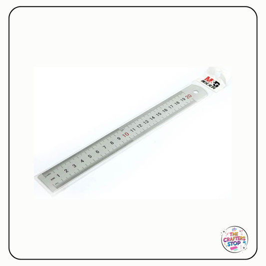 Small Aluminium Metal Ruler (20cm)