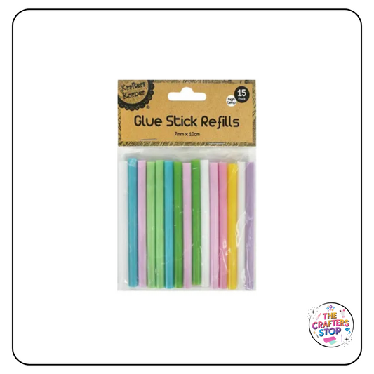 Pastel Hot Glue Sticks (15 Pack)
