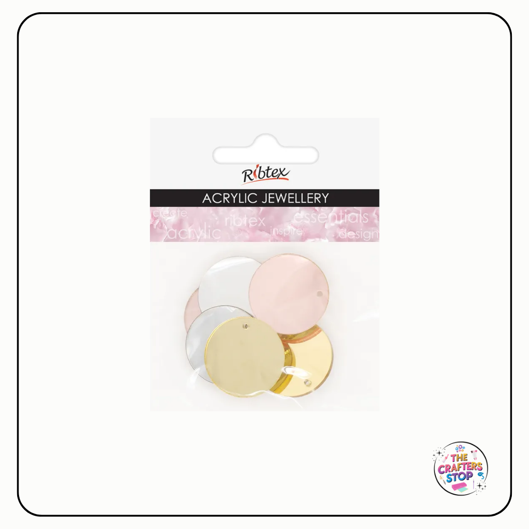 Acrylic Mirror Circle Shaped Blanks (6Pk)