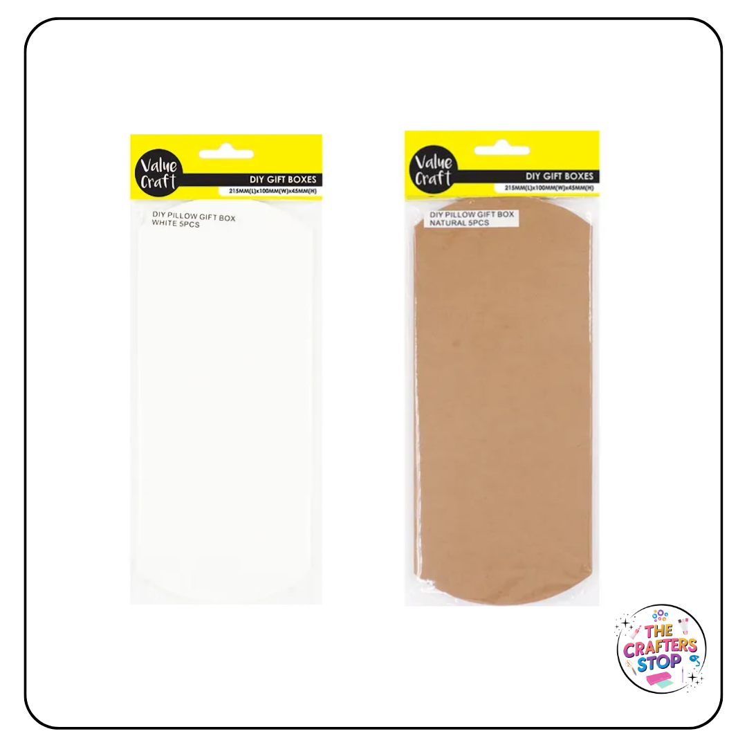 Pillow Boxes - White or Natural
