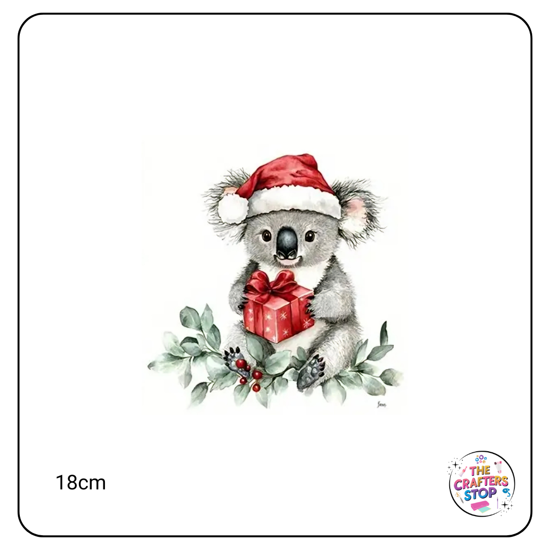 Christmas Koala DTF Iron On Transfers