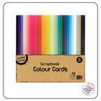 60 Pack of Scrapbooking Coloured Cardstock