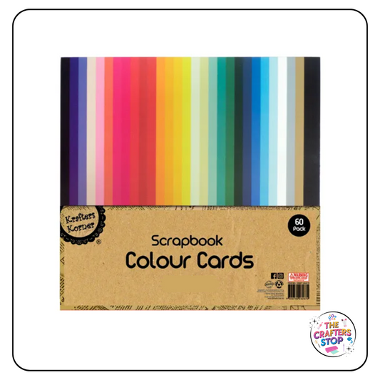 60 Pack of Scrapbooking Coloured Cardstock