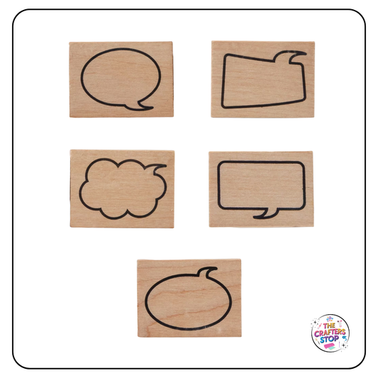 Wooden Word/Speech Bubble Stamps