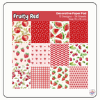 Fruity Red Decorative Paper Pad