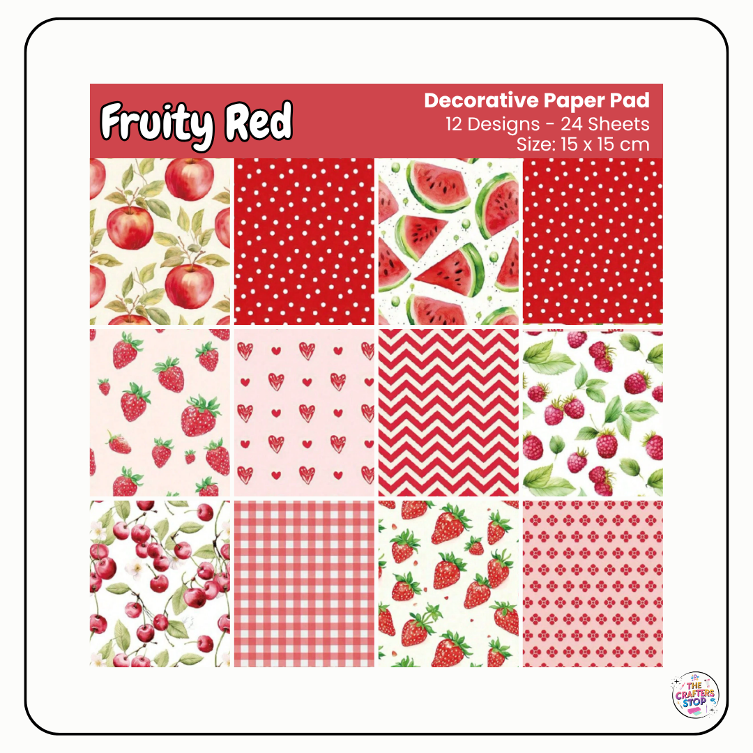 Fruity Red Decorative Paper Pad