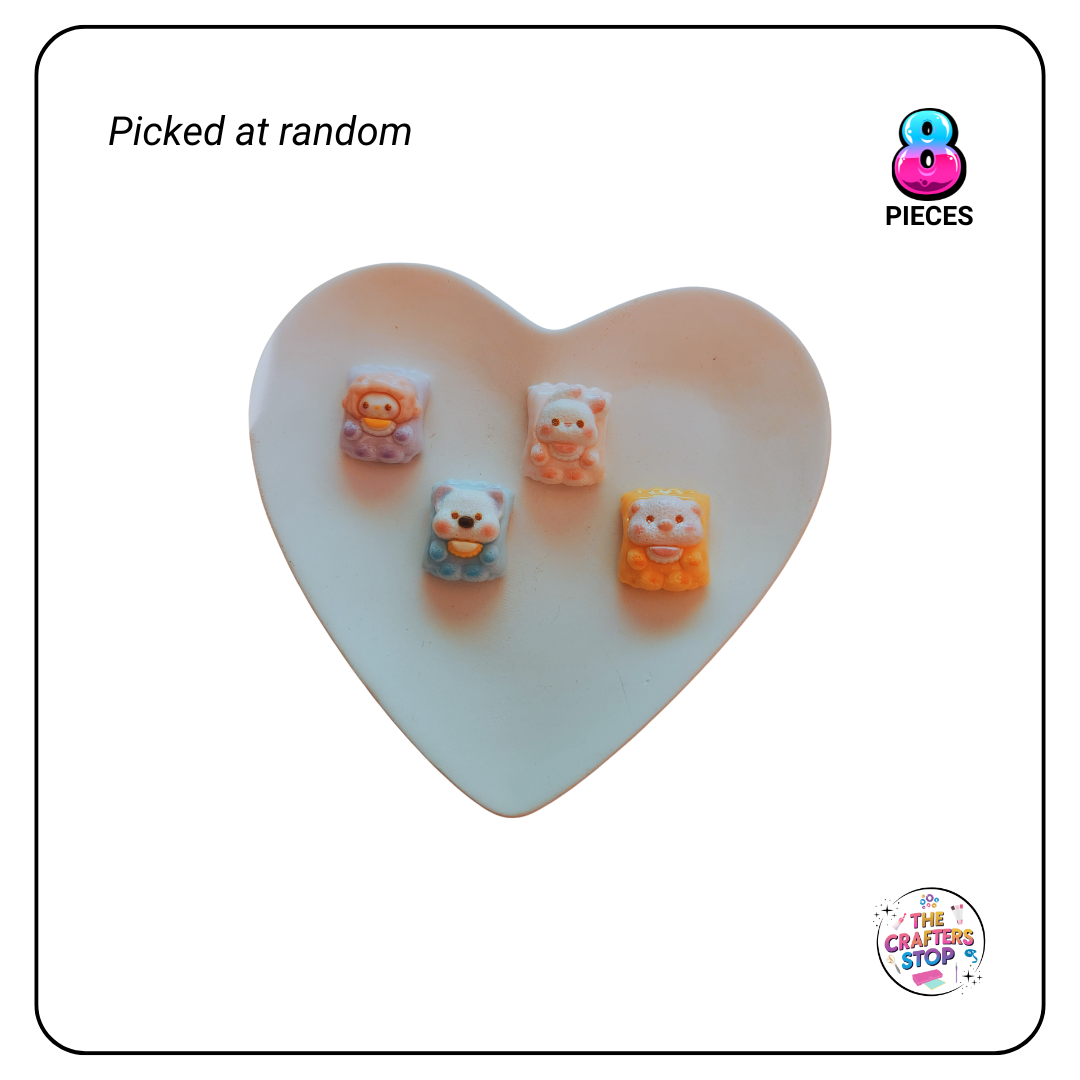 Kawaii Flatback Resin Embellishments - X8pcs