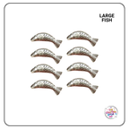 Metal Silver Fish Beads (Assorted designs)