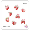 Cute Strawberry Scrapbooking Stickers