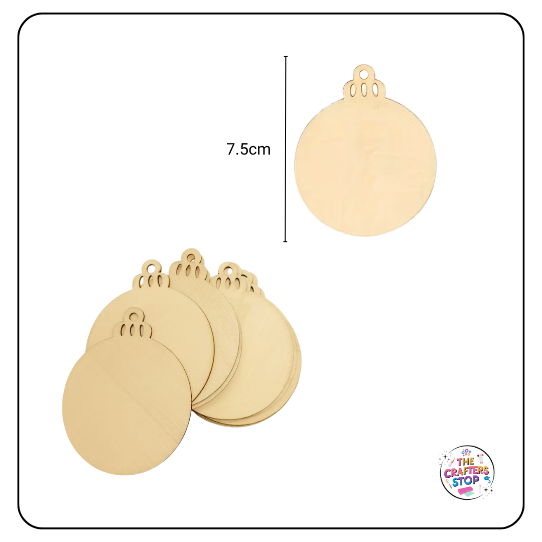 Wooden Christmas Bauble Blanks