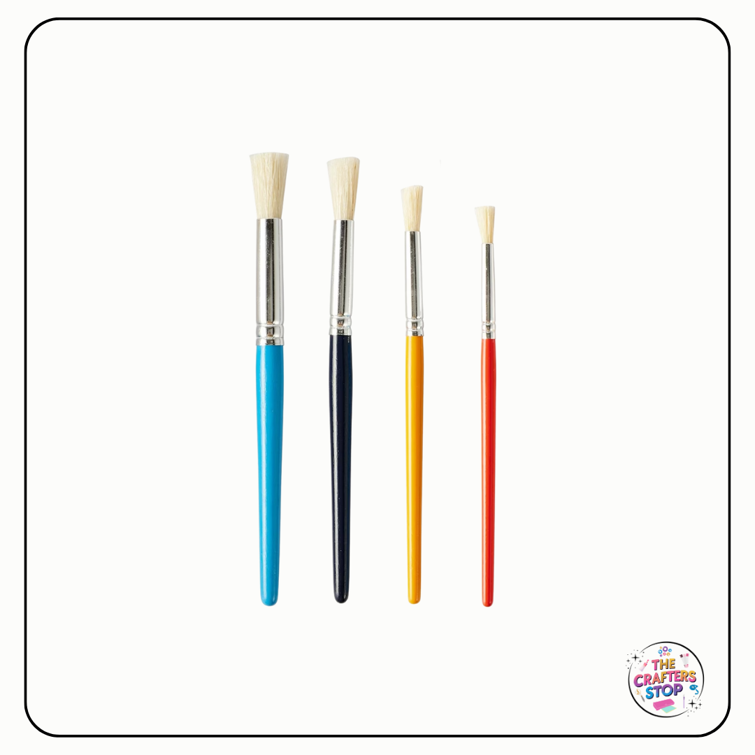 Wooden Handled Stencil Brushes