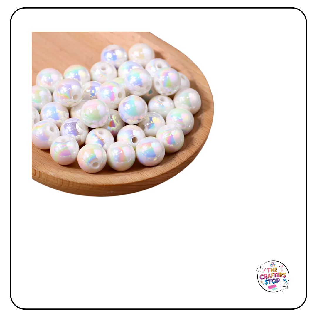 Large Acrylic Iridescent Beads - 14.5mm