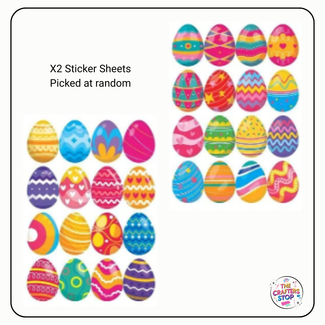 Easter Egg Stickers - 2 Sheets (32 Stickers in total)