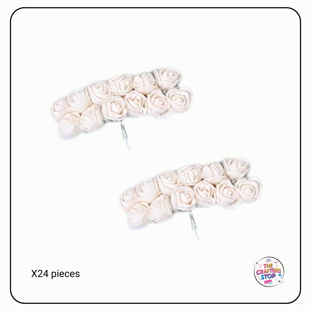 Handmade Foam Roses Flowers with Stems