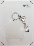 Metal Charm Volkswagen Van Keyring with Acrylic Blank (Father's Day)
