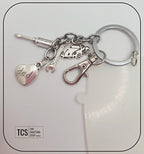 Metal Charm Volkswagen Van Keyring with Acrylic Blank (Father's Day)