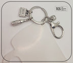 Metal Charm Beer Keyring with Acrylic Blank (Father's Day)