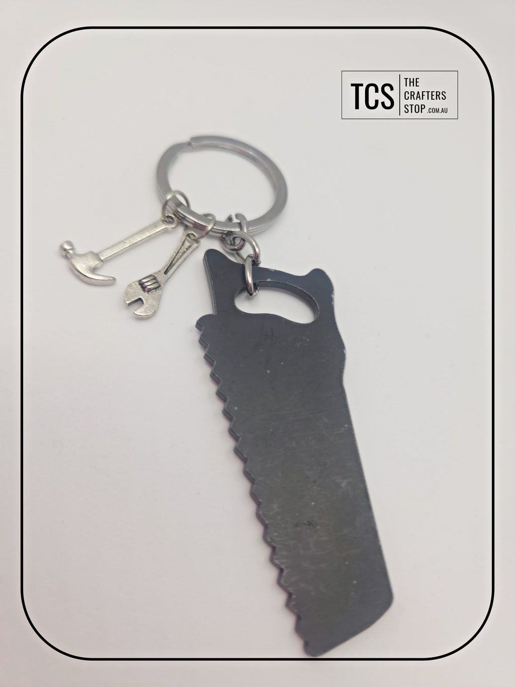 Metal Charm Tool Keyring with Acrylic Blank (Father's Day)