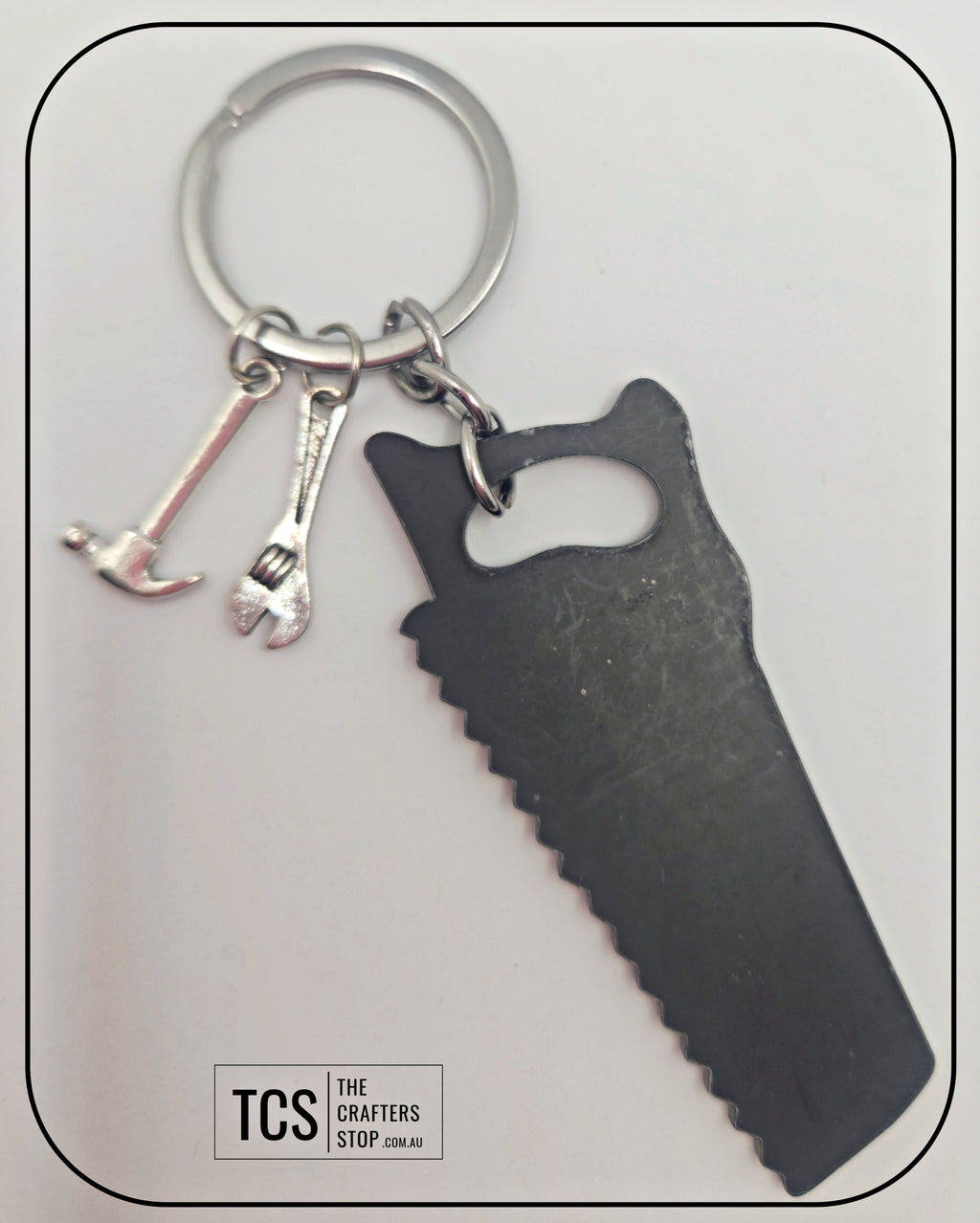 Metal Charm Tool Keyring with Acrylic Blank (Father's Day)